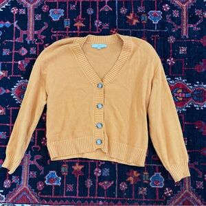 LOFT Mustard Button-Up Cardigan